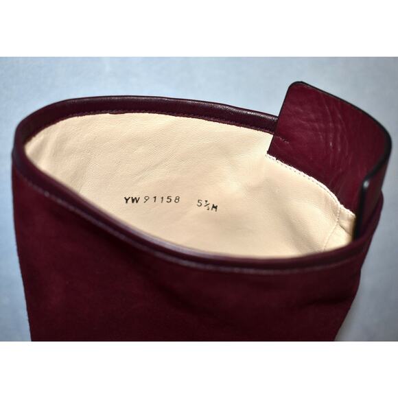 B20 NEW STUART WEITZMAN Charlie Caberne Red Suede Knee Boot Shoes Sz 5.5 M $798 - Picture 8 of 11